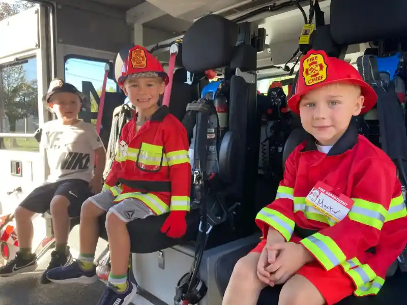 Kids in Fire truck